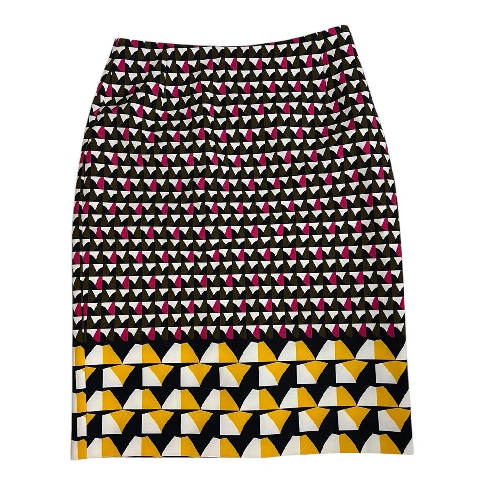 Hugo Boss geometric print pencil skirt 28 waist 38 hips 24 long